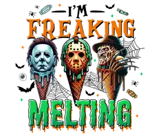 Freaking Melting Halloween ice cream artwork