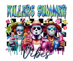 Killer Summer Vibes tropical horror artwork